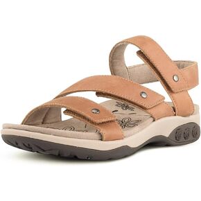 Therafit Haley Fully Adjustable Arch Support Leather Women's Sandal - for Plantar Fasciitis/Foot Pain