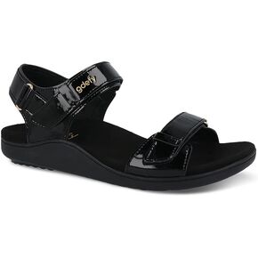 Gravity Defyer Women's GDEFY Hilnor Leather Fashion Slides - VersoShock Proven Performance Orthotic Stress Recovery Outdoor Sandals