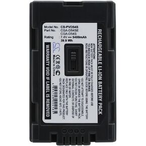VI VINTRONS Battery for PANASONIC AG-DVC180A, AG-DVC30, AG-DVC30E, AG-DVC32, AG-DVC33,