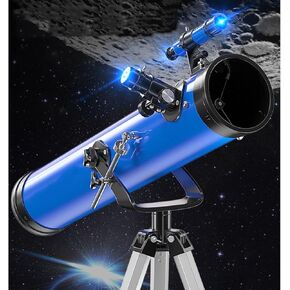 114mm Reflector Telescope for Kids & Beginners, 700mm Focal Length, Portable Astronomical Telescope for Stargazing & Moon-Watching(Type D)