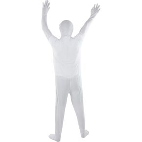 Full Body Suit, Full Body Photography Suit Unisex Stretch Bodysuit Cutout Background Bodysuit Unisex Stretch Adult Costume for Photo Video Special Effect White (170cm)