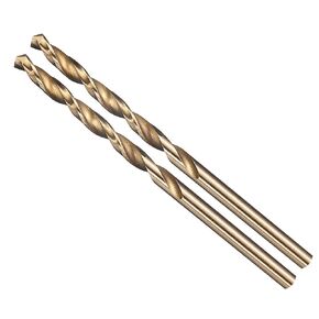 METALLIXITY Drill Bit (11/32") 5Pcs, 4241 High-Speed Steel Straight Shank Gold Finish 118° for Wood Plastic Iron Copper Aluminum Low Soft Metal