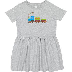 inktastic Colorful Toy Train Toddler Dress