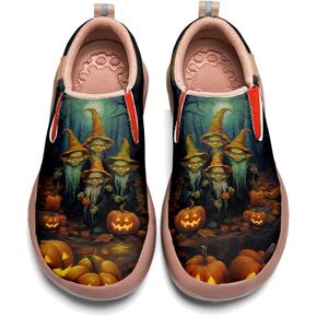 Women's Walking Casual Loafers Halloween Art Painted Travel Shoes Slip On Light Comfort Sneakers