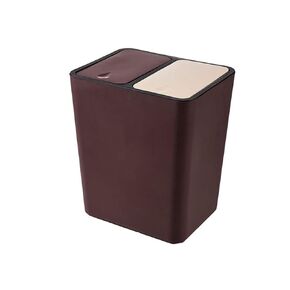 Indoor Color Matching Sorting Trash Bins, Household Bedroom Kitchen Recycling Bins, Practical PP Material Waste Cans(White)