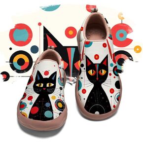 Women's Art Painted Travel Shoes Slip On Fashion Sneaker Lightweight Comfort Casual Leather Loafers