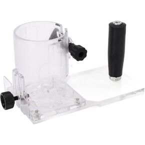 Power Tool Protective, Transparent Plastic Trimmer Base, Wear for Woodworking Trimming Machines, Easy Installation with Threaded Knob, Precise Control