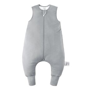 Rayon Made From Bamboo Sleep Sack 12-24 Months 0.5 Tog Ultra Soft Summer Toddler Sleep Sack 1t-2t with Feet 2-Way Zipper Lightweight Sleeping Bag Baby Wearable Blanket (2 Pack)-Blue & Gray