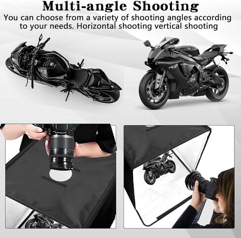 مربع ضوء استوديو Mini Photo Mini المحمول ، مصابيح LED قابلة للضبط مع 3 خلفيات قابلة للإزالة ، مثالية للمجوهرات ، تصوير المنتجات الصغيرة ، للمبتدئين أو المحترفين (24 * 24inch) in Saudi Arabia