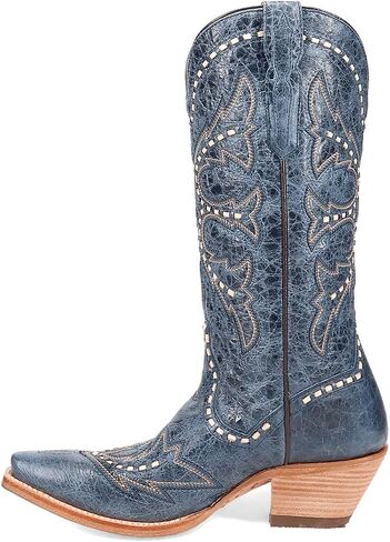 Dan Post Boots Womens Mesa مطرزة ، قم بتسحب أخمص القدمين على أحذية غير رسمية منتصف العجل منخفض الكعب 1-2 in Kuwait