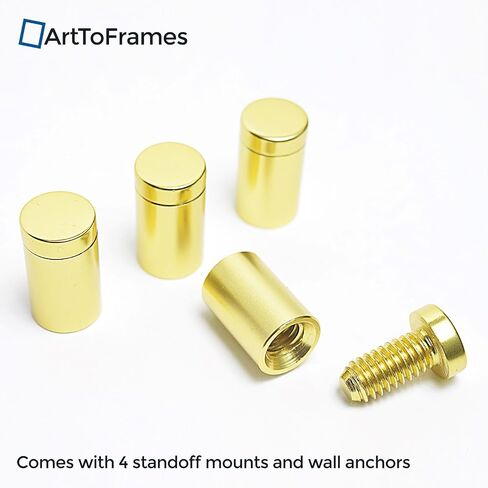 Arttoframes 8.5x14 مخصص الإطار العائم أكريليك مع الطباعة! تحميل صورتك الخاصة. أجهزة Mated Chrome Abflof Wall Mount ، Custom_acrylic-109-8.5x14-MuteChrome in Kuwait