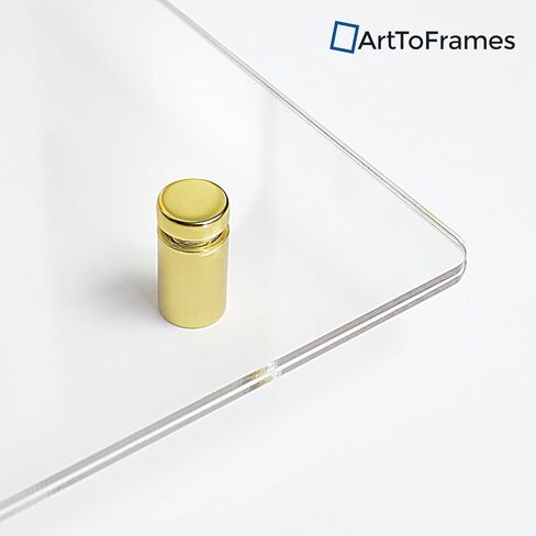 Arttoframes 8.5x14 مخصص الإطار العائم أكريليك مع الطباعة! تحميل صورتك الخاصة. أجهزة Mated Chrome Abflof Wall Mount ، Custom_acrylic-109-8.5x14-MuteChrome in Kuwait