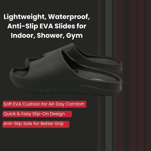 Women’s Comfort Slide Sandals EVA 2 – Lightweight Slip-On Slides for Women | Cushioned Ergonomic Footbed | Waterproof Quick Dry | Anti-Slip Shower Pool House Gym Slides | Indoor Outdoor Use in Saudi Arabia