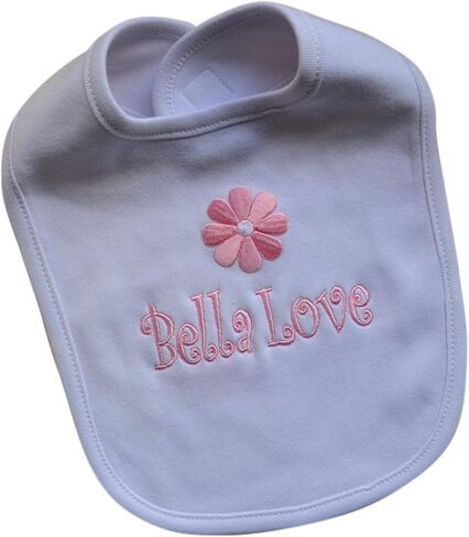 Personalized Baby Girl Bib with Matching Hat Featuring Daisy with Custom Name New Baby Gift Set in Saudi Arabia