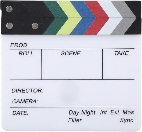 JUOPZKENN Clap Board for Filming, Film Slate, Film Equipment for Movies, Film Clap Board, Director Filming Clapper Board Clapboard Photo Prop for Decoration(20x19.5cm / 7.87x7.68in) in Saudi Arabia
