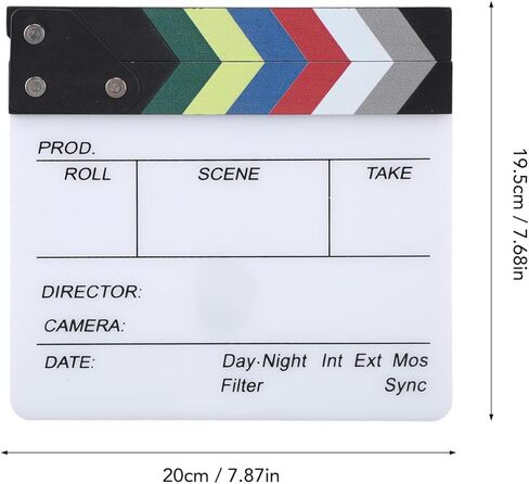 JUOPZKENN Clap Board for Filming, Film Slate, Film Equipment for Movies, Film Clap Board, Director Filming Clapper Board Clapboard Photo Prop for Decoration(20x19.5cm / 7.87x7.68in) in Saudi Arabia