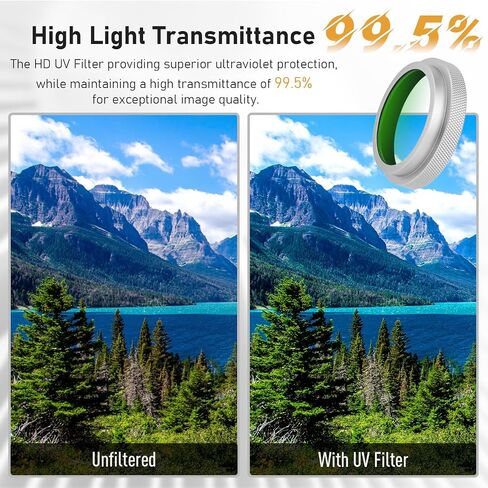HAOGE MC UV Protection Filter & Square Metal Lens Hood Lens for Fujifilm X100 Series X100VI X100V X100F X100T Camera Association in Kuwait