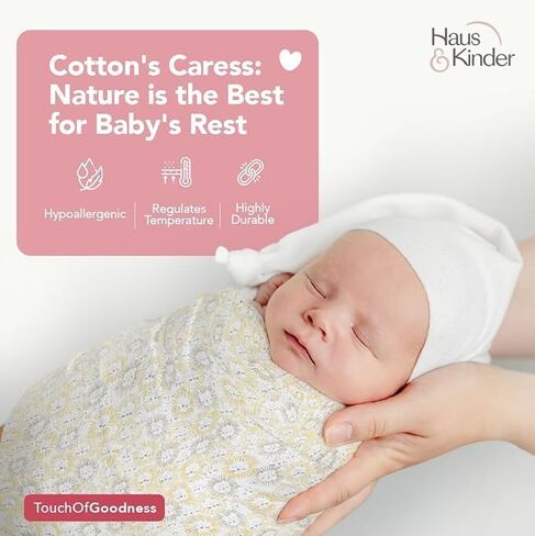 Cotton Muslin Swaddle Wraps for Newborn – Pack of 3 Soft & Breathable Baby Swaddles (Ocean - Elephant - Lion) in Saudi Arabia