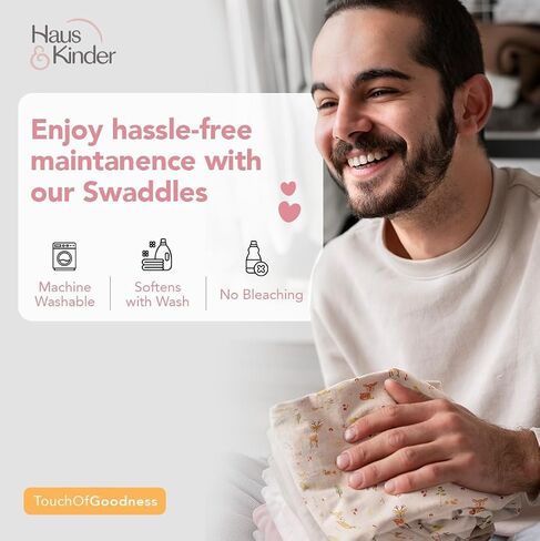 Cotton Muslin Swaddle Wraps for Newborn – Pack of 3 Soft & Breathable Baby Swaddles (Ocean - Elephant - Lion) in Saudi Arabia