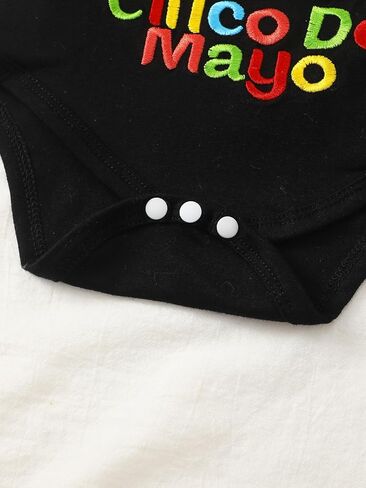 Newborn Baby Girl Cinco De Mayo Outfit Short Sleeve Embroidery Romper Flare Pant Headband 3Pcs Mexican Fiesta Clothes in Saudi Arabia