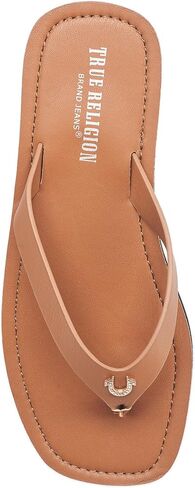 True Religion Women’s Flip Flop Sandals – Lightweight Rubber Sole with Iconic Logo Detail in Saudi Arabia