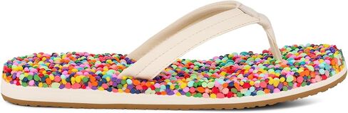 Sanuk Bubblecush Flip Flops for Women - Cushioned Beach Sandals | Yoga sandals for women, womens beach sandals, comfort footbed, cushioned strap, lightweight summer flip flops in Saudi Arabia