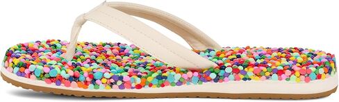 Sanuk Bubblecush Flip Flops for Women - Cushioned Beach Sandals | Yoga sandals for women, womens beach sandals, comfort footbed, cushioned strap, lightweight summer flip flops in Saudi Arabia