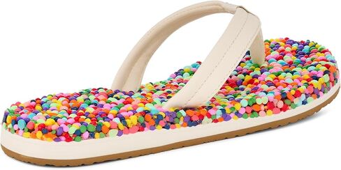 Sanuk Bubblecush Flip Flops for Women - Cushioned Beach Sandals | Yoga sandals for women, womens beach sandals, comfort footbed, cushioned strap, lightweight summer flip flops in Saudi Arabia