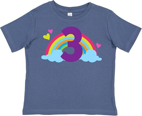 inktastic 3rd Birthday Rainbow Number 3 Toddler T-Shirt in Saudi Arabia
