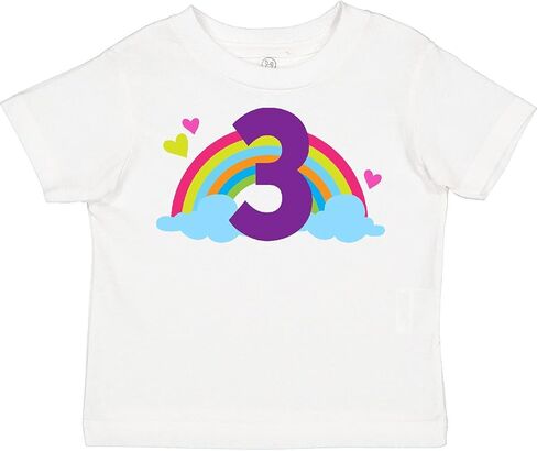 inktastic 3rd Birthday Rainbow Number 3 Toddler T-Shirt in Saudi Arabia