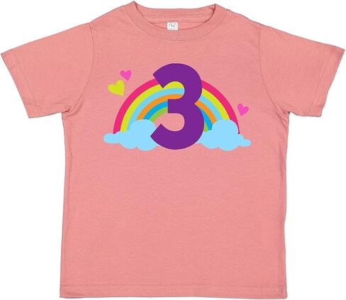 inktastic 3rd Birthday Rainbow Number 3 Toddler T-Shirt in Saudi Arabia