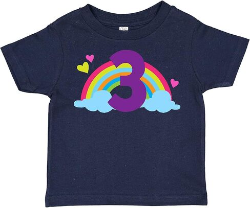 inktastic 3rd Birthday Rainbow Number 3 Toddler T-Shirt in Saudi Arabia
