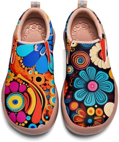 Onehorse Women's Mandala Painted Shoes Walking Travel Casual Loafers Slip On Sneakers in Saudi Arabia