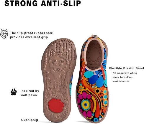 Onehorse Women's Mandala Painted Shoes Walking Travel Casual Loafers Slip On Sneakers in Saudi Arabia