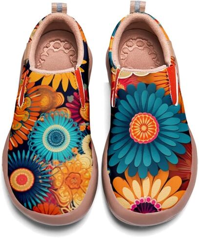 Onehorse Women's Mandala Painted Shoes Walking Travel Casual Loafers Slip On Sneakers in Saudi Arabia