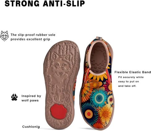 Onehorse Women's Mandala Painted Shoes Walking Travel Casual Loafers Slip On Sneakers in Saudi Arabia