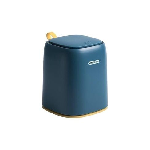 Mini Press-Type Trash Can with Lid, 4L Compact Desktop Trash Bin for Office, Kitchen, Living Room, Home, and Car - Small Storage Bin(Gold) in Kuwait