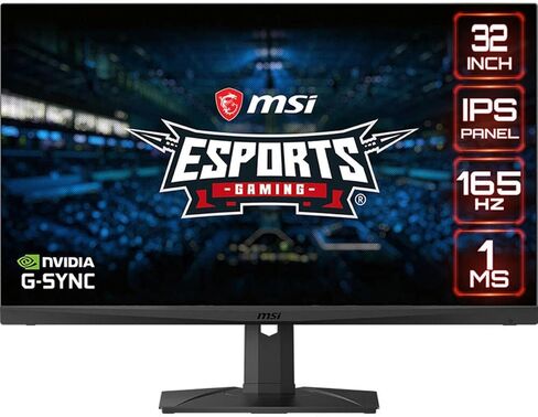 MSI G321CQP، شاشة ألعاب مقاس 32 بوصة، 2560 × 1440 (QHD)، VA، 165 هرتز، FreeSync Premium، HDMI، منفذ عرض، إمالة، دوران، ارتفاع قابل للتعديل، محوري in Kuwait