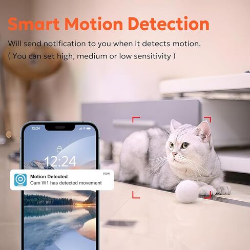 Owltron Indoor Camera 2K ، 360 Cameras for Home Security مع اكتشاف الحركة ، و Monitor Baby مع تطبيق الهاتف ، وكاميرا WiFi Pet 2.4g مع رؤية ليلية وصوت ثنائي الاتجاه in Kuwait