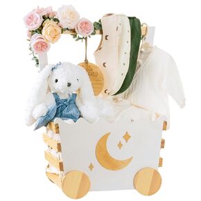 Wooden Stuffed Animals Storage Basket Organizer and Holder for Gifts, Kids Plushies, for Stuffy Teddy Bear, Nursery, Playroom, and Bedroom