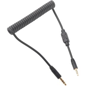 Flash Sync Cable 3.5mm Male to Photographic Lights and Accessories Male Coiled Cord for Camera G F Series DSLR