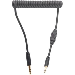 Flash Sync Cable 3.5mm Male to Male Coiled Cord Flash PC Sync Cable for Leica Camera G F Series DSLR
