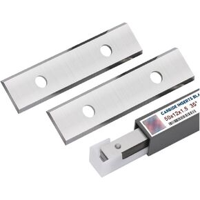 Carbide Inserts Cutter Blades 50x12x1.5mm Paint Scraper for Surfacing Groove Helical Planer Heads and Hand Hold Scraper