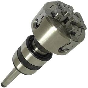 4 Jaw 70Mm Independent Lathe Chuck With Revolving Center Mt 3 Thread 14X1-Amz209