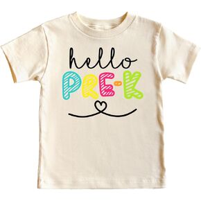 Hello Pre-K First Day of School Gift Back to School T-Shirt Back to School Shirts and Raglans