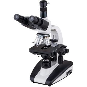 المجهر البيولوجي المركب الثالث مع العدسة WF10X ، الأهداف الفاتحة 4x-100x ، مرحلة الطبقة المزدوجة ، للاستخدام التعليمي والتعليمي