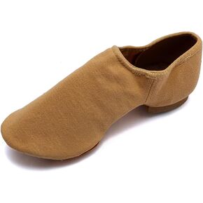 MSMAX Jazz Shoes for Women Stretchy Canvas Kids Training Cheering Dance Sneakers