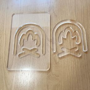 Christmas Router Templates for Fireplace Lanterns, Acrylic, 5.5 x 8 inches, Holiday Woodworking Pattern (Fireplace)