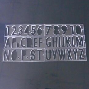 Uppercase Letter and Number Router Template for Woodworking 1/4'' Thick DIY Sign Making Clear Plastic Acrylic Inlay Templates Set