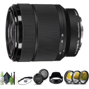 Sony FE 28-70mm f/3.5-5.6 OSS Lens (SEL2870) for Most a7-Series Cameras, Filter Kit, Cap Keeper, Cleaning Kit, and More